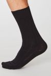 Plain black hemp socks
