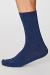 plain navy socks