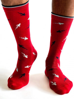 Red Space Socks