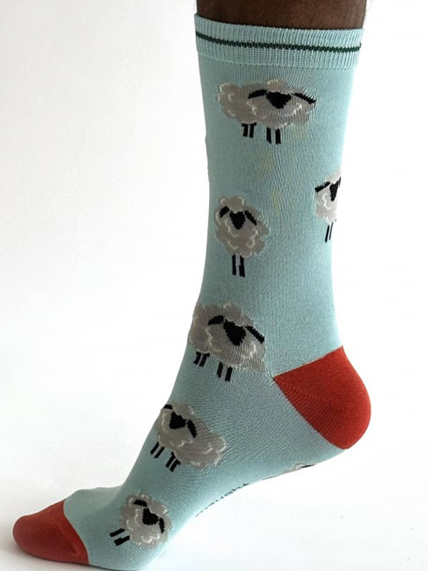Light blue sheep socks